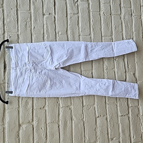 Free People distressed knee high waisted stretchy skinny jeans - Picture 4 of 9